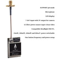 X2P Akk/ X2 5.8Ghz 40CH 0.01Mw/25Mw/200Mw/500Mw/800Mw สามารถสลับเครื่องส่ง FPV ไฟ OSD FC