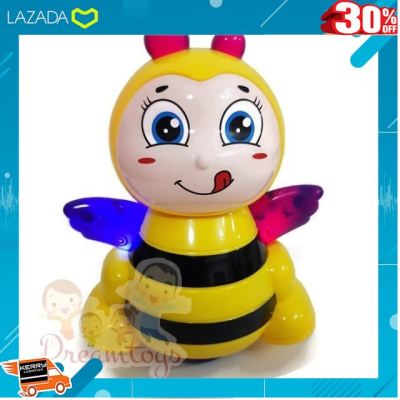 [ ผลิตจากวัสดุคุณภาพดี Kids Toy ] ผึ้งน้อย มีไฟ มีเสียง ชน ถอย ขนาด กว้าง 13 ยาว 13 สูง 20 ซม .ของเล่น ถูก ตัวต่อ โมเดล.