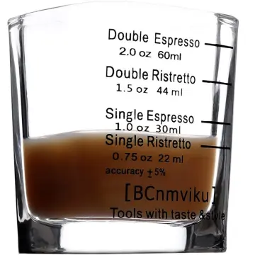 BCnmviku Shot Glass Cup 45ml Espresso Shot Glasses Measuring Cups Thickened  Mini Espresso Glass With Calibration Coffee Cup