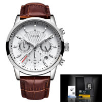 2021 New LIGE Men Watches Fashion Casual Leather Sport Wrist Watch Men Top Brand Luxury Waterproof Chronograph Male Date Clock