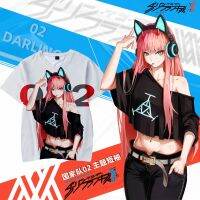 NEW Franxx Dear Frank 3d Digital Color Print Unique Casual Short Sleeve T-shirt