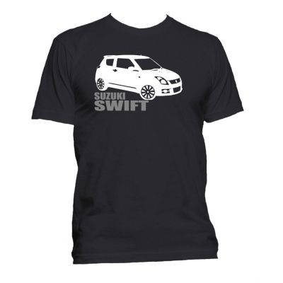 เสื้อยืดผ้าฝ้ายพิมพ์ลาย เสื้อยืดคอกลม ผ้าฝ้าย 100% พิมพ์ลายรถยนต์ Swift Car Fans ทุกสี แฟชั่นสําหรับผู้ชาย  XRLF