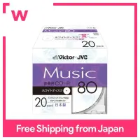 Victor CD-R เพลง80นาทีสีขาวพิมพ์ได้20แผ่นผลิตในประเทศญี่ปุ่น CD-A80PR20