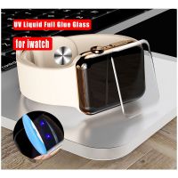 3D Curved Full Cover Film for Apple Watch Series SE 6 5 3 38 42 40 44mm Screen Protector Full Glue UV Glass for Series 7 41 45mm Screen Protectors