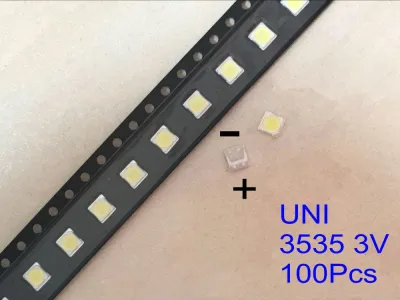 100pcs UNI LED Backlight ลูกปัด LED กำลังสูง 1W 3537 3535 90LM 3v Cool white LCD Backlight สำหรับ TV TV Application ใหม่ลดราคา