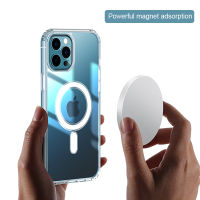 Magnetic adsorption Clear Case For iPhone 13 12 pro max mini Wireless Charging Magnet adsorption Scratch proof hard back cover