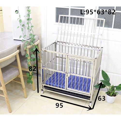 ส่งฟรี-ถูกที่สุดhot-sale-stainless-steel-cage-l95x63x82-กรงสแตนเลส-grade202-ราคาถูก-คอก-หมา-คอก-สุนัข-กรง-หมา-กรง