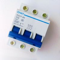 【♘COD Free Cas♘】 daijiao93929 ชินท์ C45n เบรกเกอร์ขนาดเล็ก Dz47-60 3P C32a 400V Mcb