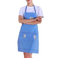 Cute Cartoon Rabbit Kitchen Apron Women Waterproof Oil-proof Adjustable Pocket Cooking Baking Apron Home Household Cleaning Aprons