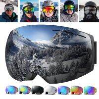 Ski Goggles Snowboard Glasses Set Winter Outdoor Sport Snow Sunglasses Uv400 Layers Lens Anti-Fog Skiing Goggles for Men Women