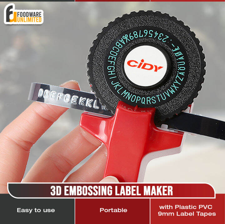 Label Maker DIY 3D Mini Portable Manual Embossing Label Writer