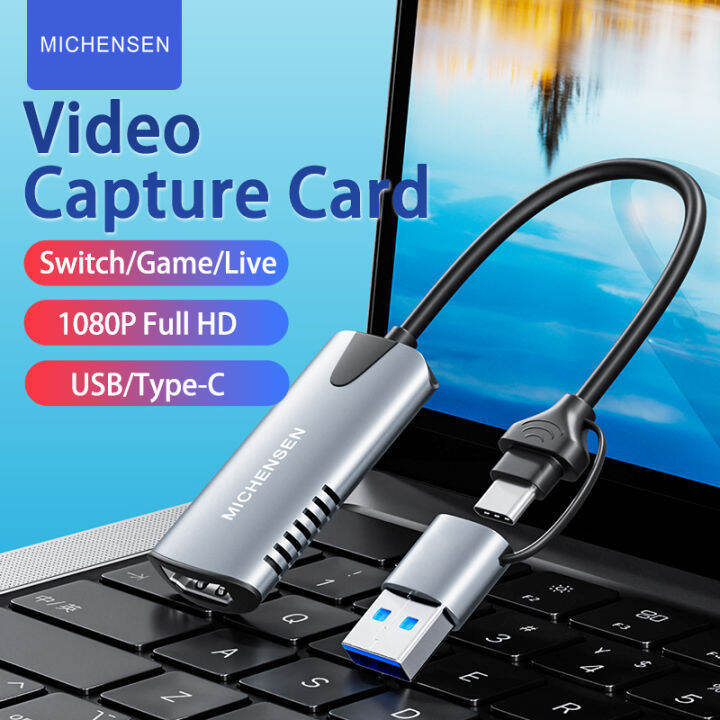 MICHENSEN HDMI Video Capture Card USB TypeC Dual Port HDMI Video