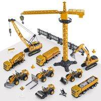 9รูปแบบโลหะผสมวิศวกรรมรถบรรทุกของเล่น Crane Bulldozer Excavator Forklift ยานพาหนะของเล่นเพื่อการศึกษาสำหรับเด็ก Gift