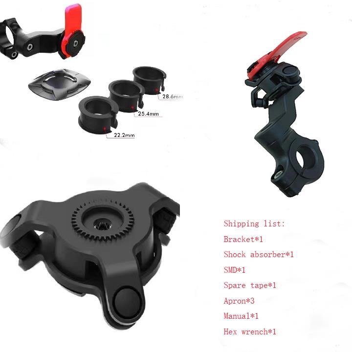 bicycle-handlebar-stem-holder-motocycle-phone-mount-universal-adaptors-v2-wall-mount-vibration-dampener-self-quad-lock