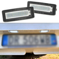 ไฟส่องป้ายทะเบียน450 451 Convertible Coupe Cabrio สำหรับ Smart Fortwo ไฟส่องป้ายทะเบียน LED (ประเภท451) 18 LEDs