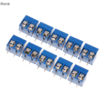 Renk 10pcs BLUE 2-PIN PITCH screw Terminal BLOCK Connector 5.08MM PANEL PCB MOUNT