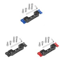 2X Lightweight Dual 15mm Rod Clamp Railblock with 1/4 Screw Holes for DSLR Camera Rod Shoulder Support for Follow Focus