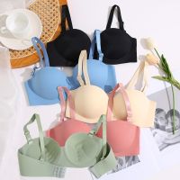 [HOT ANOJJUUQOIAW 565] FINETOO ผู้หญิง Push Up Bra 32 38 A B ถ้วยด้านบนสุภาพสตรีไร้สาย B Ralette 7สีทึบสาวชุดชั้นในไร้รอยต่อหญิงชุดชั้นใน2022