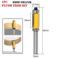 1Pc 8mm Shank Bottom Top With Bearing Flush Trim Router Bit Carbide Straight Milling Cutters เครื่องมืองานไม้ราคาถูก