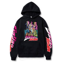 2021 New Arrival Harajuku Japanese Anime Hoodies Jojo Bizarre Adventure Printing Pullover Sweatshirt Hip Hop Streetwear Size XS-4XL