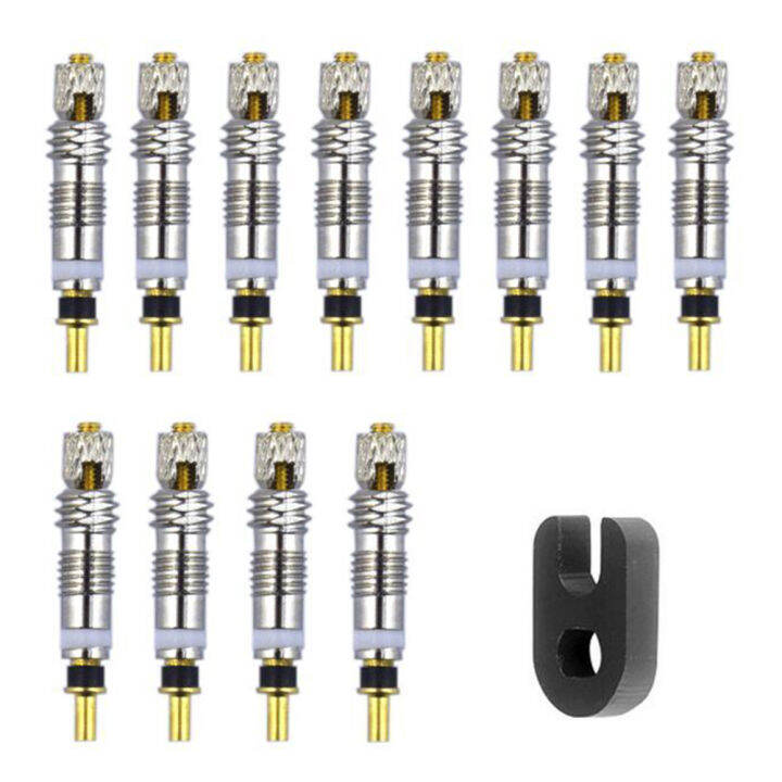 2/6/12pcs Brass Presta MTB Road Bike Bicycle Tire Valve Core + Removal