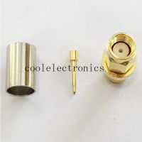 5pcs SMA Male Plug Crimp Cable Adapter for RG6 RG5 LMR300 5D-FB Cable Connector