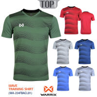 เสื้อฟุตบอล Warrix นักเตะทีมชาติใส่ฝึกซ้อม Wave Training Shirt ลายคลื่นน้ำ เสื้อกีฬาคอกลม WA-224FBACL01