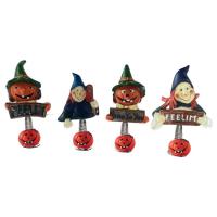Car Pumpkin Ornament Witch Ornament with Spring Design Pumpkin Witches Home Decor Car Ornament Decorations Haunted House Home School Office Party Decorations standard