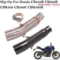 For Honda CB300R CBR300 CB300F 2018 2019 2020 2021 Motorcycle Exhaust Escape Modified Stainless Middle Link Pipe Without Muffler