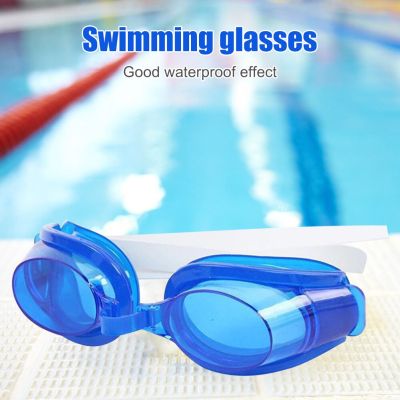 แว่นตากันน้ำป้องกันการเกิดฝ้า HD สำหรับทุกเพศแว่นตาว่ายน้ำชุดว่ายน้ำกีฬาพร้อมที่อุดหู