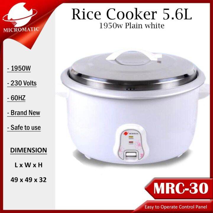 rice cooker Micromatic MRC30 5.6Liters Capacity 30 Cups Heavy Duty