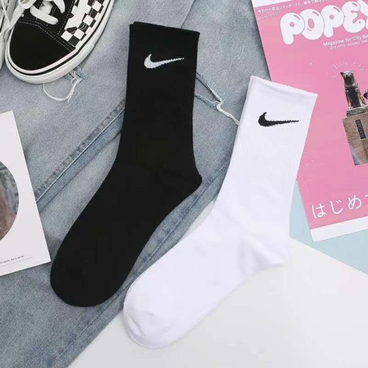 1Pair Mid Cut Black/White Basketball Socks For Men | Lazada PH