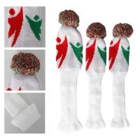 3Pcs Knitted Golf Club Head Covers Pom Pom Golf Headcovers Set For Beginners