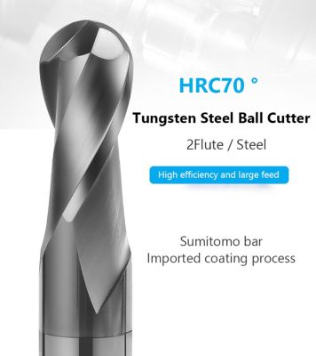 1pc HRC70 คาร์ไบด์ End Milling Cutter Ball Nose Stainless Steel Endmill Taper Fraise CNC Machine Drill Bit สําหรับเครื่องมือตัดโลหะ