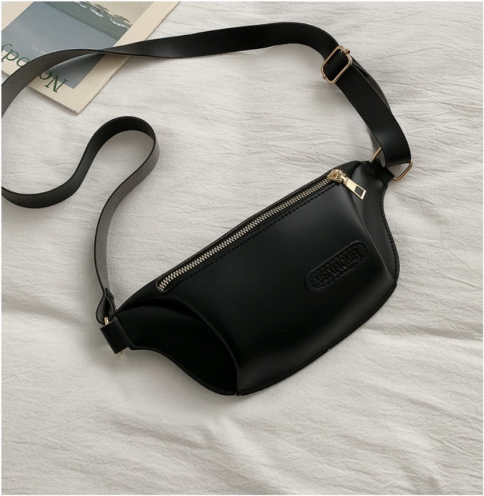 Korean Fashion Belt Bag Chain Portable Chest Leather Sling Bags Women ...