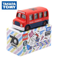 Takara Tomy Tomica Scale รถ Peanuts Snoopy Team Bus Kids Room Decor สะสม Xmas ของขวัญของเล่นสำหรับชายหญิง-huangjianping