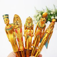 1PC Egyptian Pharaoh Blue Ink Ballpoint Pen Hot Stamping Mummy Writing Ballpoint Pen