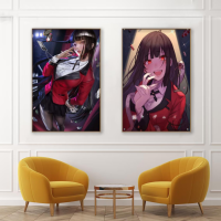 ตกแต่ง Kakegurui โปสเตอร์ผ้าใบการ์ตูนมังงะ-ตกแต่งผนังที่สมบูรณ์แบบสำหรับห้องนั่งเล่นและห้องนอนช่วยเพิ่มความสวยงามให้กับห้อง