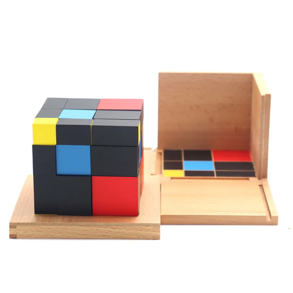 Trinomial wooden cube, Wood N Toys
