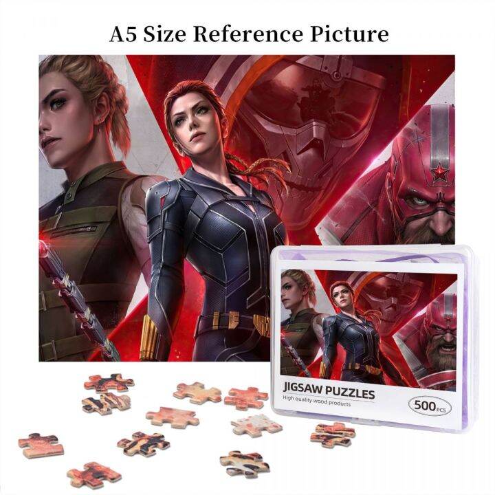 black-widow-red-guardian-wooden-jigsaw-puzzle-500-pieces-educational-toy-painting-art-decor-decompression-toys-500pcs