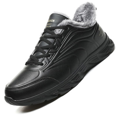 Winter Men Boots Waterproof Snow Boots Comfortable Sneakers Men Work Casual Shoes Non-slip Light Rubber Sole Walk Shoes Men