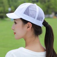 [COD] Short eaves breathable net brim hat womens summer peaked cap mesh tulle ultra-thin sunshade baseball