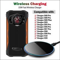 15W Fast Qi Wireless Charger for Doogee S98 S99 S100 S95 S96 GT S97 S89 Pro S88 Plus V10 V20 V30 V30T 5G Wireless Charging Pad