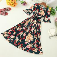 COD DSFGRDGHHHHH women vintage floral dress summer korean short sleeve ruffles dresses ladies beach dress