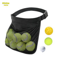 ShiningLove Tennis Ball Holder Pickleball Band Pouch Mesh Storage Bag Sports Accessory For Women Men Teens Athletes