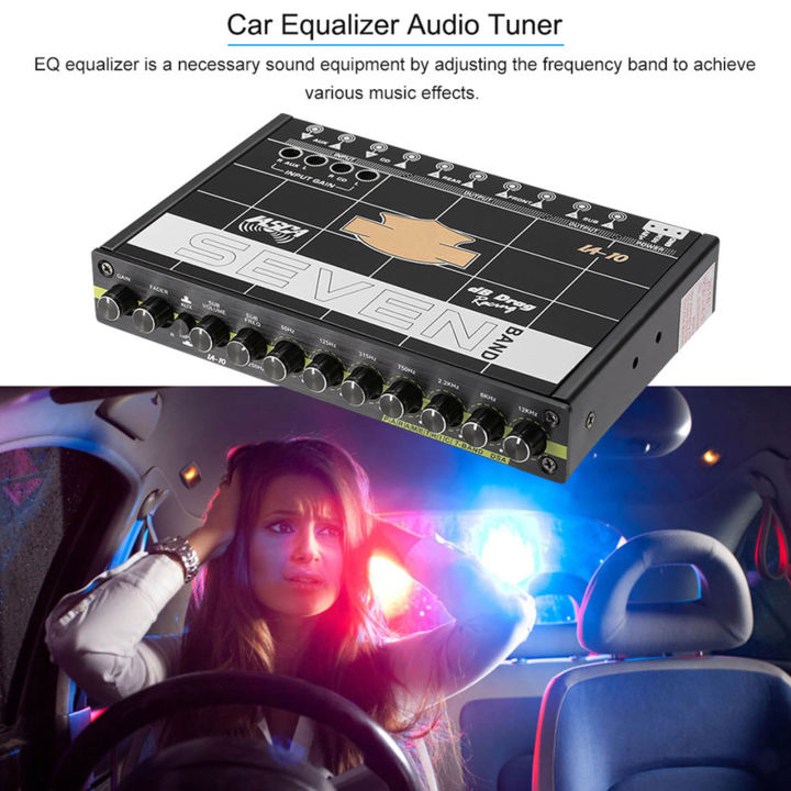 อีควอไลเซอร์สำหรับเล่นเพลงดังอีควอไลเซอร์รถยนต์เครื่องเสียงรถยนต์-eq-7แบนด์เครื่องปรับสัญญาณเสียง-fever-class-eq