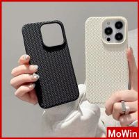 Mowin - เข้ากันได้สำหรับ เคสไอโฟน เคสไอโฟน11 เคสโทรศัพท์ 14 pro max สำหรับ iPhone เคส เคสนิ่ม ทอเนื้อกันกระแทกกล้องป้องกันครีม