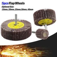 5pcs 16-40mm 80Grit Sanding Flap Wheel Disc Abrasive Grinding Wheel Sandpaper Engraving Beveling Chamfering Tools Abrasive Tool