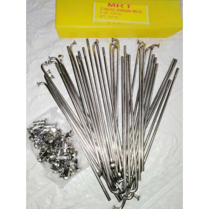 ;H}RAYOS Stainless SPOKES AND NIPPLES 10x161 motorcycle stainless steel Lazada PH