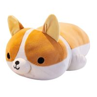 202140-75CM Fat Corgi Dog Plush Toys Stuffed Soft Kawaii Animal Cartoon Pillow Dolls Birthday Christmas Gift for Kid Baby Children